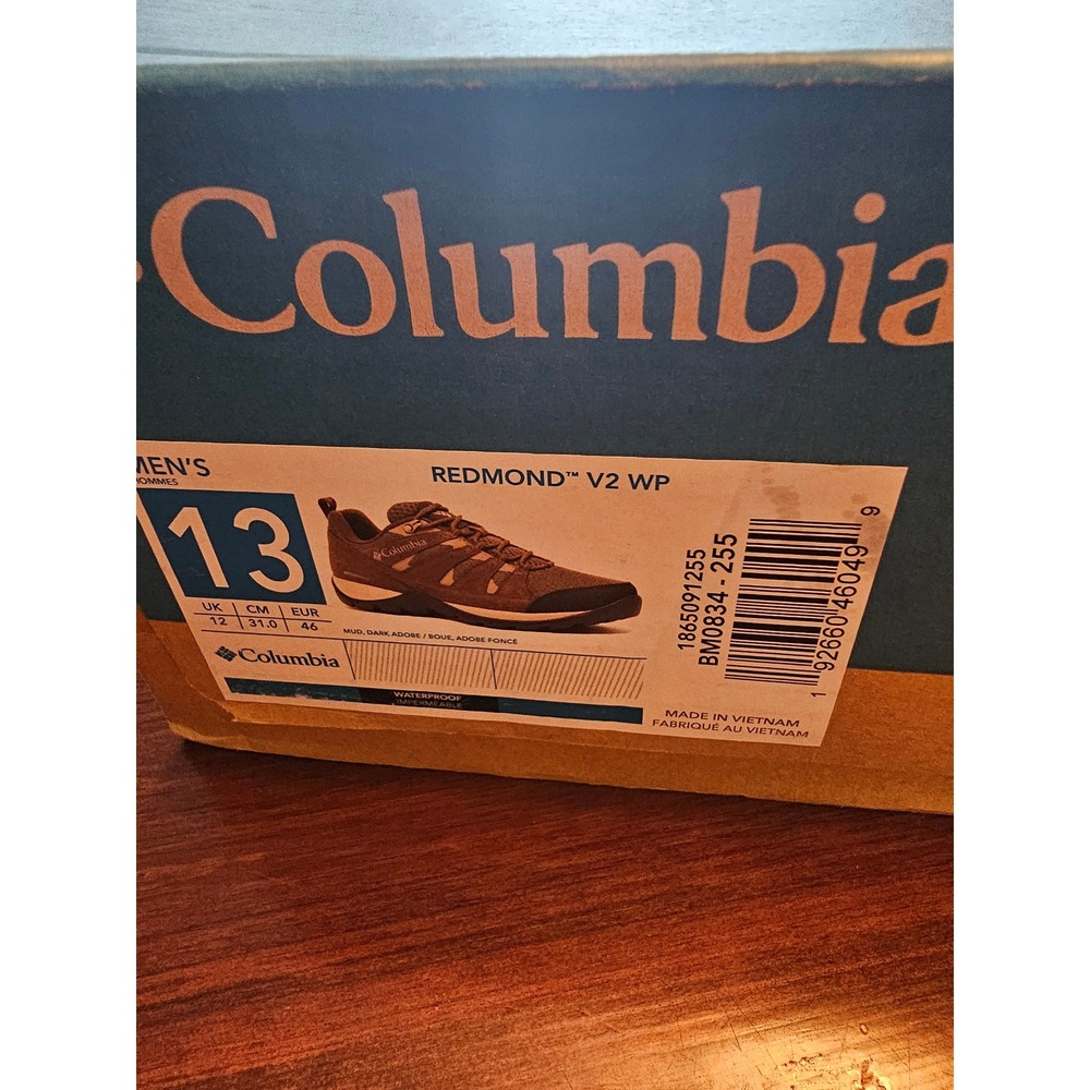 Columbia‎ Redmond V2 WP Men's Waterproof Hiking Shoes Brown Size 13